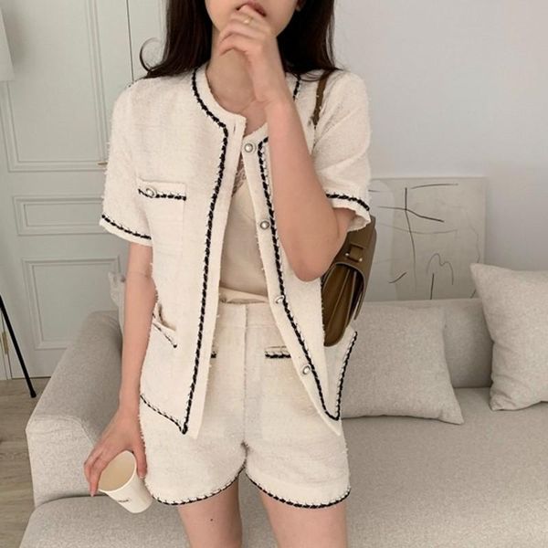 women's tracksuits runway korean office lady summer tweed blouse sweet + elegant high waist pants 2 piece set suit, Gray
women's tracksuits runway korean office lady summer tweed blouse sweet + elegant high waist pants 2 piece set suit, Gray