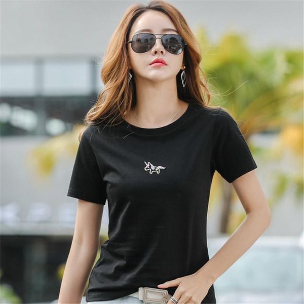 summer round neck slim korean board loose embroidery white student short-sleeved t-shirt female bottoming shirt n136 women's
summer round neck slim korean board loose embroidery white student short-sleeved t-shirt female bottoming shirt n136 women's
