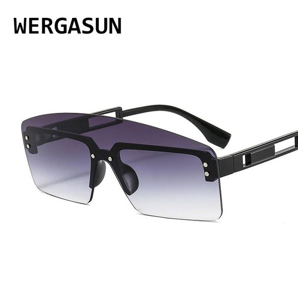 sunglasses wergasun oversized women retro shield shape luxy brand design big frame rivet shades uv400 eyewear, White;black
sunglasses wergasun oversized women retro shield shape luxy brand design big frame rivet shades uv400 eyewear, White;black