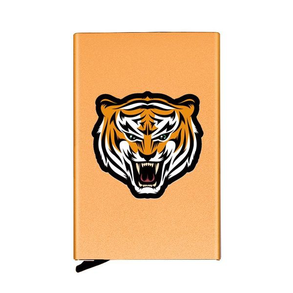 card holders 2021 fashion cute tiger id automatic up metal rfid holder wallet women men aluminum case, Brown;gray
card holders 2021 fashion cute tiger id automatic up metal rfid holder wallet women men aluminum case, Brown;gray