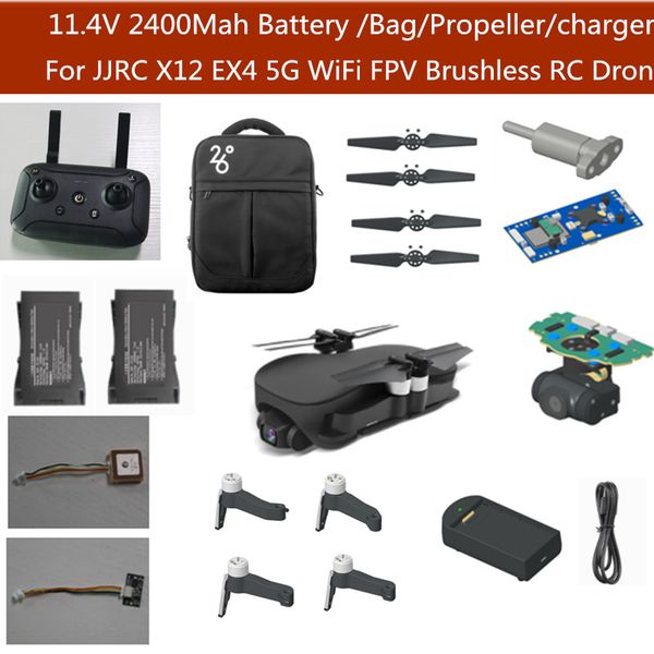 1pcs or 2pcs or 3pcs 11.4v 2400mah battery bag arm propeller gimbal remote controller and so on spare part for jjrc x12 rc drone
1pcs or 2pcs or 3pcs 11.4v 2400mah battery bag arm propeller gimbal remote controller and so on spare part for jjrc x12 rc drone