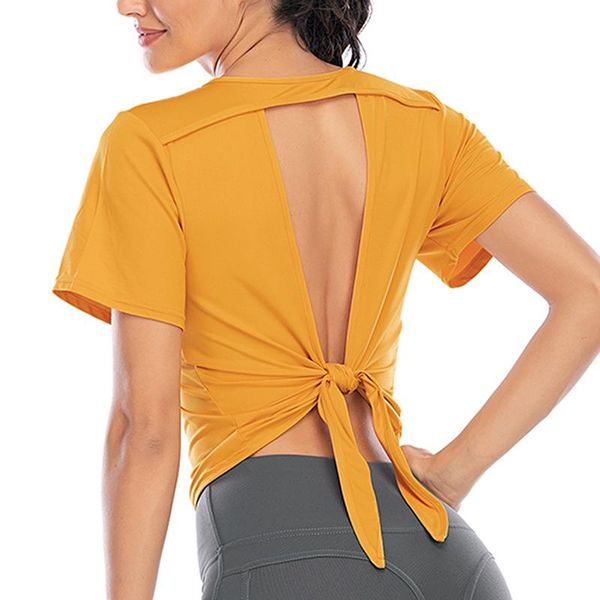 yoga outfit women's hollow back exercise short sleeve rope fitness clothes breathable quick-dry sports
yoga outfit women's hollow back exercise short sleeve rope fitness clothes breathable quick-dry sports
