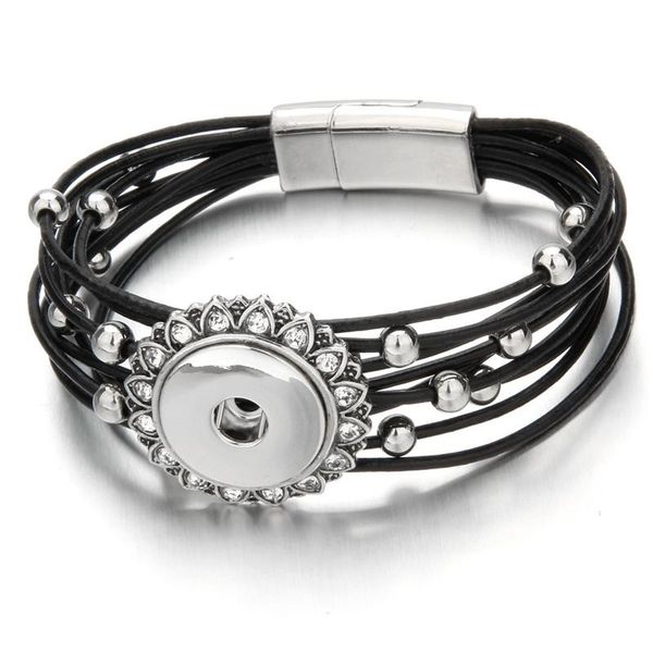 charm bracelets black leather diy snap button bracelet 2 style fashion metal beads pearl design fit 18mm ginger snaps charms jewelry for wom, Golden;silver
charm bracelets black leather diy snap button bracelet 2 style fashion metal beads pearl design fit 18mm ginger snaps charms jewelry for wom, Golden;silver