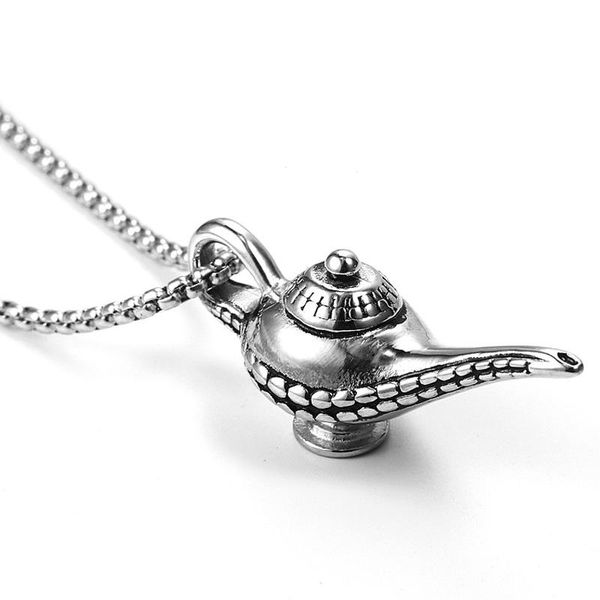 pendant necklaces 5pcs/lot aladdin's magic lamp necklace men jewelry hiphop vintage retro collares stainless steel mens jewellery, Silver
pendant necklaces 5pcs/lot aladdin's magic lamp necklace men jewelry hiphop vintage retro collares stainless steel mens jewellery, Silver