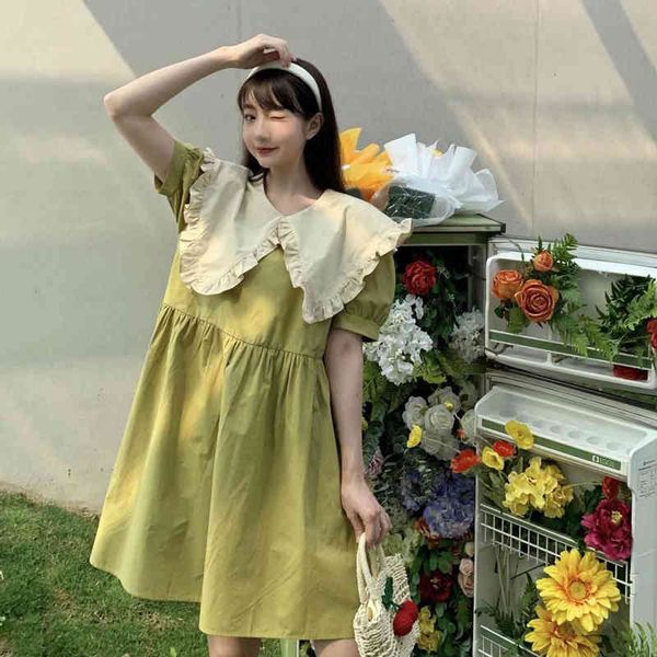 summer elegent peter pan collar short sleeve women high waist party dress vintage a-line casual cute female vestidos 210510, Black;gray
summer elegent peter pan collar short sleeve women high waist party dress vintage a-line casual cute female vestidos 210510, Black;gray