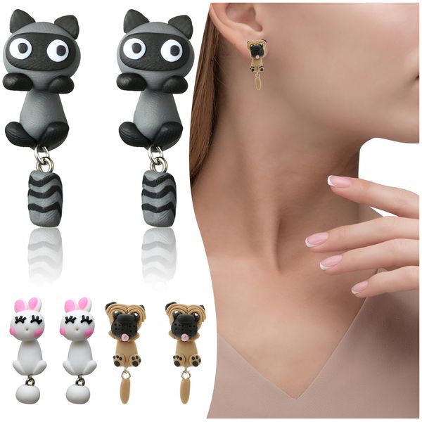 2022 elegant everyday versatile earring for women handmade cartoon cute little creative split earrings fashion for girls, Silver
2022 elegant everyday versatile earring for women handmade cartoon cute little creative split earrings fashion for girls, Silver