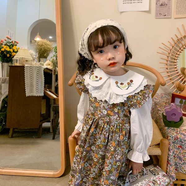 girl's dresses 2021 spring and autumn girls embroidery lace collar dress + floral strap two piece set toddler cotton princess, Red;yellow
girl's dresses 2021 spring and autumn girls embroidery lace collar dress + floral strap two piece set toddler cotton princess, Red;yellow