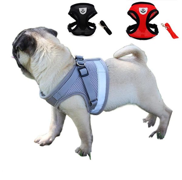 dog harness with leash summer pet adjustable reflective vest walking lead for puppy polyester mesh small medium collars & leashes
dog harness with leash summer pet adjustable reflective vest walking lead for puppy polyester mesh small medium collars & leashes