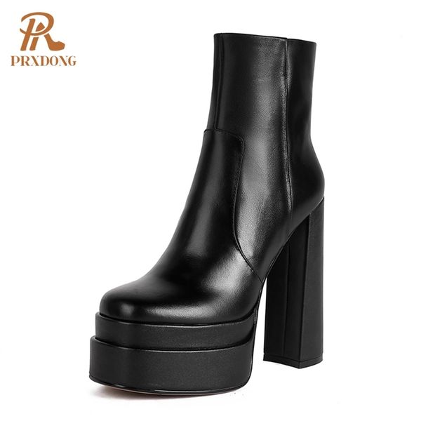 ladies boots genuine leather women ankle zipper high heel platform female shoes concise retro black white 211104
ladies boots genuine leather women ankle zipper high heel platform female shoes concise retro black white 211104