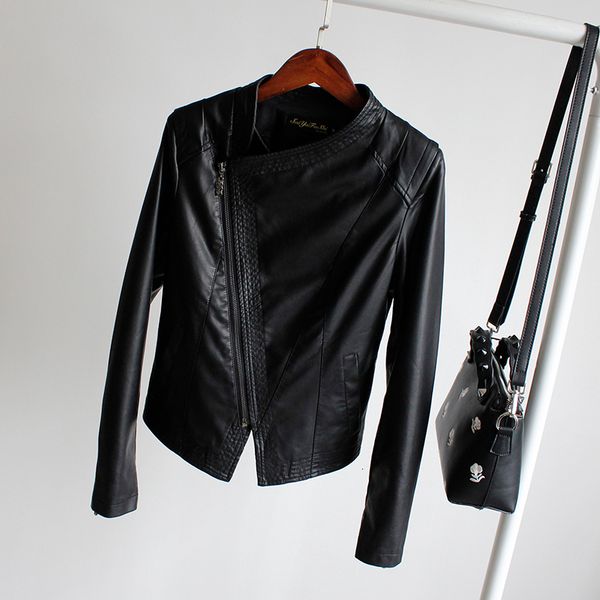 new women spring autumn clothing slim motorcycle pu leather jacket female short zipper fashion coat 2030 201124, Black
new women spring autumn clothing slim motorcycle pu leather jacket female short zipper fashion coat 2030 201124, Black