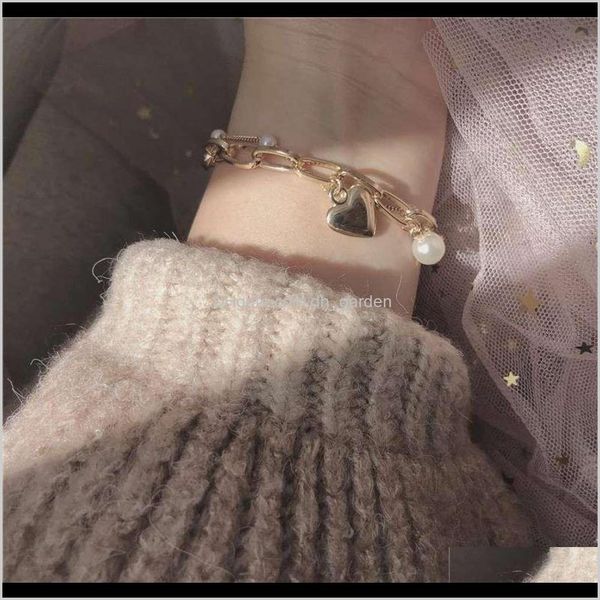other bracelets jewelry drop delivery 2021 girl super sweet ~ lovely korean temperament double pearl chain peach heart pendant student brace, Golden;silver
other bracelets jewelry drop delivery 2021 girl super sweet ~ lovely korean temperament double pearl chain peach heart pendant student brace, Golden;silver