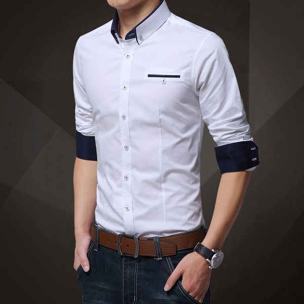 autumn 2020 fashion men's business slim long sleeve shirt large casual cardigan, White;black
autumn 2020 fashion men's business slim long sleeve shirt large casual cardigan, White;black