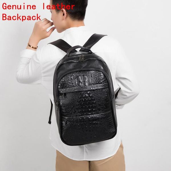 Fashionable men bag street fashion leather mens backpacks outdoor leisure Alligator shoulder bags Joker large leathers business computer handbag wholesale, Black
Fashionable men bag street fashion leather mens backpacks outdoor leisure Alligator shoulder bags Joker large leathers business computer handbag wholesale, Black