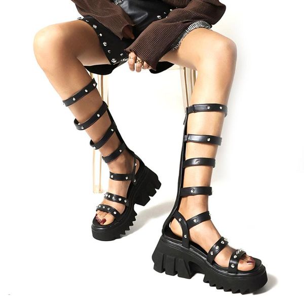 plus size 43 gladiator skidproof sole chunky heels gothic style casual 2021 brand woman black sandals women shoes
plus size 43 gladiator skidproof sole chunky heels gothic style casual 2021 brand woman black sandals women shoes