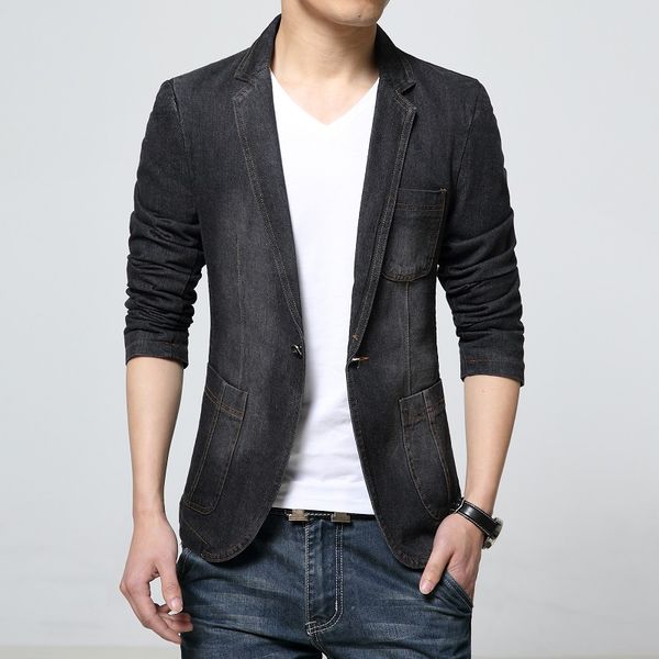 left rom spring and autumn fashion black blue casual denim suit jackets / mens denim blazer suit coats 4xl 5xl, White;black
left rom spring and autumn fashion black blue casual denim suit jackets / mens denim blazer suit coats 4xl 5xl, White;black