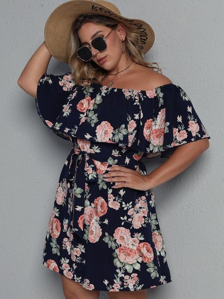 plus size dresses summer beach dress women 2021 ruffles slash neck floral print belted high waist short mini, Black
plus size dresses summer beach dress women 2021 ruffles slash neck floral print belted high waist short mini, Black