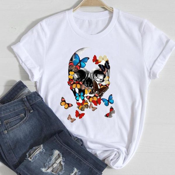 women's t-shirt t-shirts women skull butterfly fashion cute clothing 2021 short sleeve tshirt lady print clothes stylish sweet tee, White
women's t-shirt t-shirts women skull butterfly fashion cute clothing 2021 short sleeve tshirt lady print clothes stylish sweet tee, White
