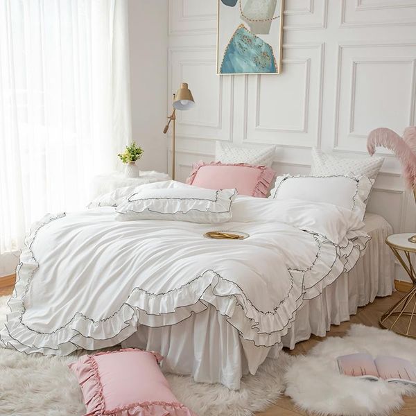 bedding sets korean version of lotus lace white set duvit cover bed skirt pillowcase 1.5m 1.8m 2m 4 pieces
bedding sets korean version of lotus lace white set duvit cover bed skirt pillowcase 1.5m 1.8m 2m 4 pieces