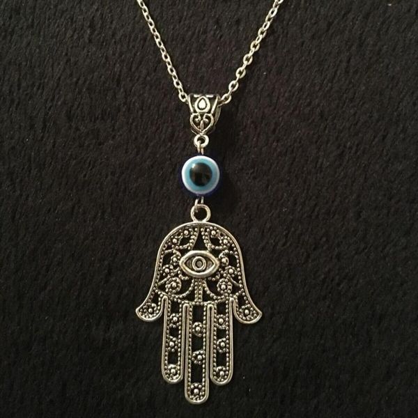 pendant necklaces hamesh hand necklace blue evil eye alloy chain choker amulet jewish jewelry for women men accessories gift, Silver
pendant necklaces hamesh hand necklace blue evil eye alloy chain choker amulet jewish jewelry for women men accessories gift, Silver