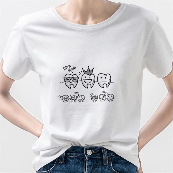 creative fashion cartoon various teeth women graphic printed versatile clothing streetwear casual loose oversize, White
creative fashion cartoon various teeth women graphic printed versatile clothing streetwear casual loose oversize, White