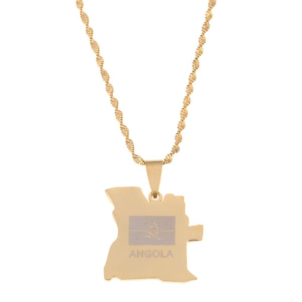 stainless steel angola map pendant necklace gold color angolan flag country map chain jewelry, Silver
stainless steel angola map pendant necklace gold color angolan flag country map chain jewelry, Silver