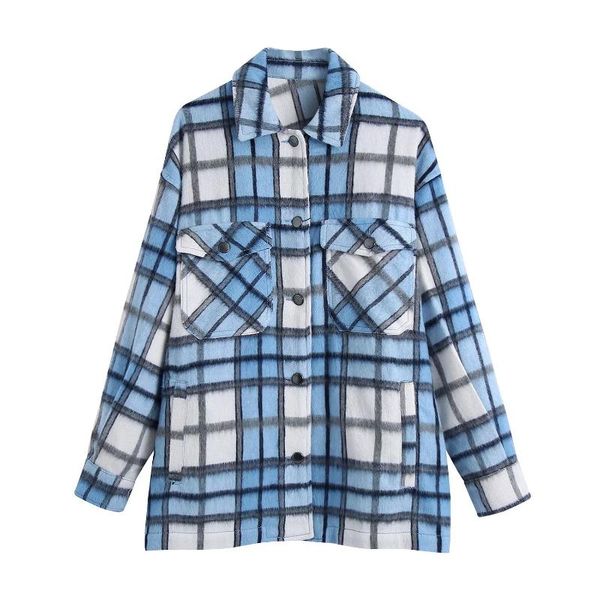 women's jackets women spring autumn blue plaid blouse design jacket coat female turn down collar single breasted loose casual fashion t, Black;brown
women's jackets women spring autumn blue plaid blouse design jacket coat female turn down collar single breasted loose casual fashion t, Black;brown