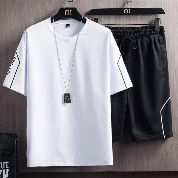 casual set summer jogging sportswear men tracksuit t shirt shorts 2 pcs short sleeve clothing, Gray
casual set summer jogging sportswear men tracksuit t shirt shorts 2 pcs short sleeve clothing, Gray