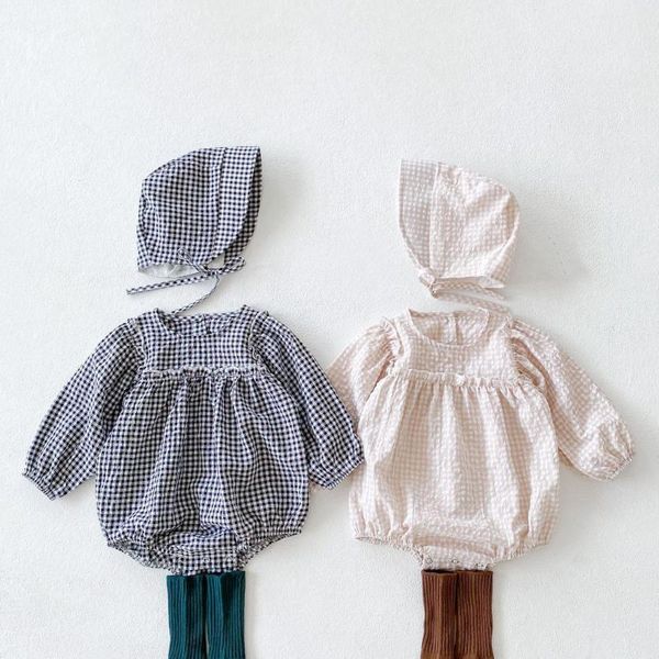 rompers 2021 autumn cute plaid print baby girl bodysuit with hat infant long sleeve clothes sweet toddler jumpsuit 0-24m, Blue
rompers 2021 autumn cute plaid print baby girl bodysuit with hat infant long sleeve clothes sweet toddler jumpsuit 0-24m, Blue