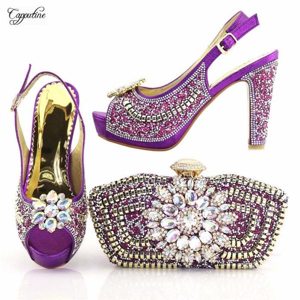 dress shoes gorgeous party set purple high heel pump and handbag with shinning stones 1719-1 height .5cm, Black
dress shoes gorgeous party set purple high heel pump and handbag with shinning stones 1719-1 height .5cm, Black