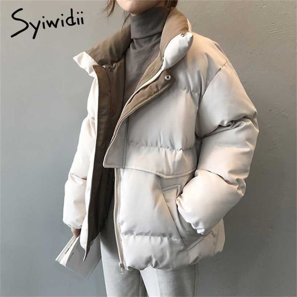 syiwidii women's winter jacket korean fashion oversized loose bubble coat stand collar thicken black parkas women clothing 211216
syiwidii women's winter jacket korean fashion oversized loose bubble coat stand collar thicken black parkas women clothing 211216