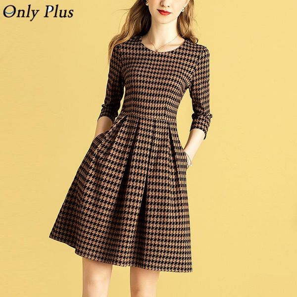 casual dresses only plus o-neck houndstooth print bodycon dress women spring autumn long sleeve elegant pleat fitted vintage high waist, Black;gray
casual dresses only plus o-neck houndstooth print bodycon dress women spring autumn long sleeve elegant pleat fitted vintage high waist, Black;gray
