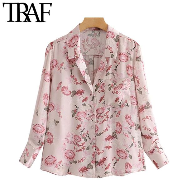 traf women fashion with pockets floral print blouses vintage long sleeve button-up female shirts blusas chic 210415, White
traf women fashion with pockets floral print blouses vintage long sleeve button-up female shirts blusas chic 210415, White