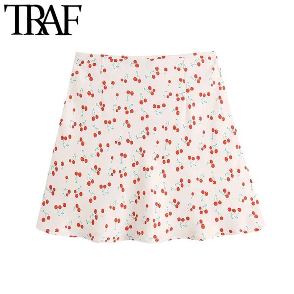 women sweet fashion cherry print mini skirt vintage high waist back zipper female skirts mujer 210507, Black
women sweet fashion cherry print mini skirt vintage high waist back zipper female skirts mujer 210507, Black
