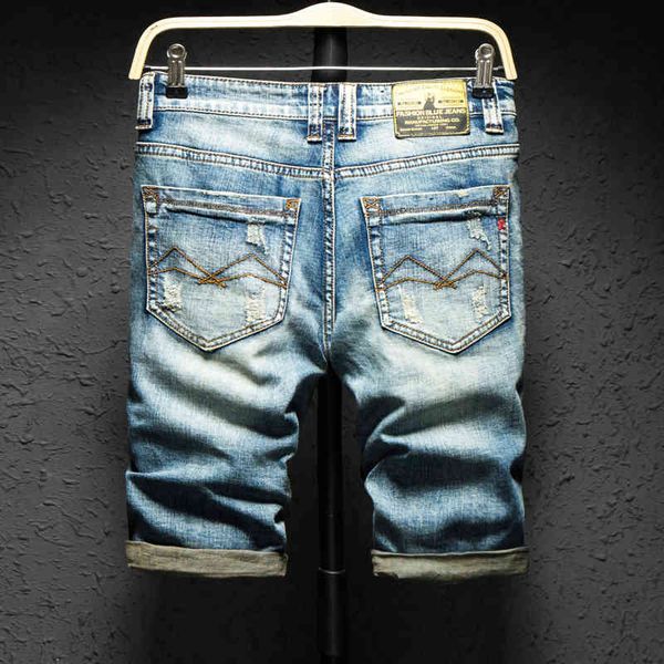 jean high-quality summer cotton retro-stretch hole fashion clothes shorts jeans, Blue
jean high-quality summer cotton retro-stretch hole fashion clothes shorts jeans, Blue