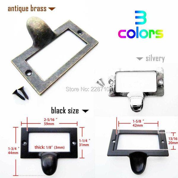 furniture accessories 12pcs brand antique brass black silvery cabinet drawer label tag pull frame handle file name card holder 44x59mm
furniture accessories 12pcs brand antique brass black silvery cabinet drawer label tag pull frame handle file name card holder 44x59mm
