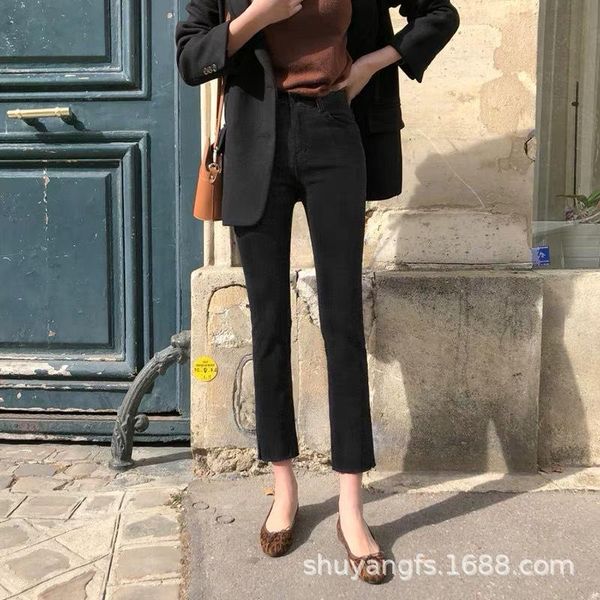 black straight jeans women's spring and autumn 2021 high waist korean pipe pants, Blue
black straight jeans women's spring and autumn 2021 high waist korean pipe pants, Blue