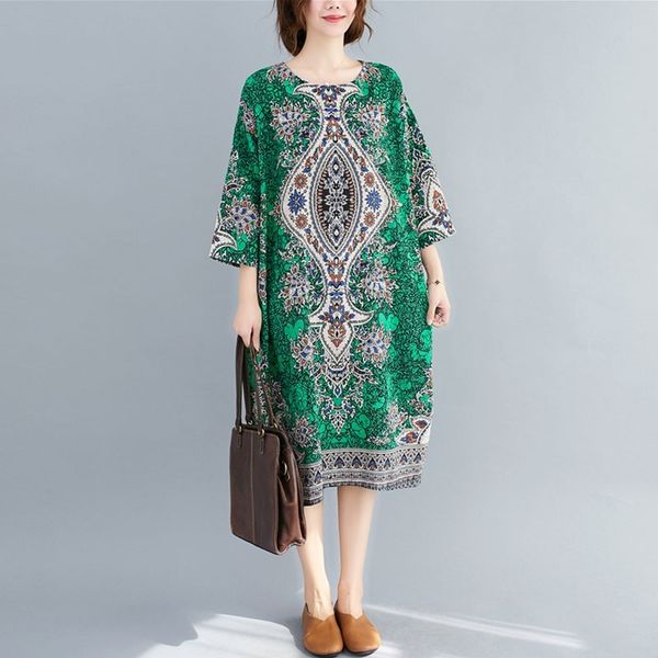 oversized women cotton linen casual dress new summer indie folk style vintage print loose female holiday long dresses s3498 210412, Black;gray
oversized women cotton linen casual dress new summer indie folk style vintage print loose female holiday long dresses s3498 210412, Black;gray
