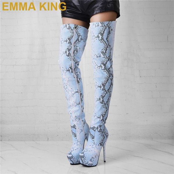 boots blue snake print thigh high women extreme heels pu leather platform shoes over the knee woman 2021, Black
boots blue snake print thigh high women extreme heels pu leather platform shoes over the knee woman 2021, Black
