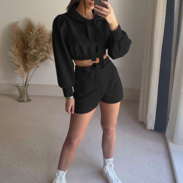 women's two piece pants tracksuit women fashion solid long sleeve hooded pullovers sweatshirt crop shorts pant casual ladies pieces set, White
women's two piece pants tracksuit women fashion solid long sleeve hooded pullovers sweatshirt crop shorts pant casual ladies pieces set, White