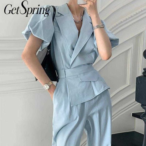 getspring women jumpsuit puff sleeve patchwork vintage rompers s short casual summer s 210601, Black;white
getspring women jumpsuit puff sleeve patchwork vintage rompers s short casual summer s 210601, Black;white