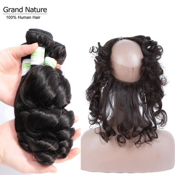 human hair bulks 360 lace frontal closure with loose wave peruvian weaves bundle preplucked remy swiss 4pcs, Black
human hair bulks 360 lace frontal closure with loose wave peruvian weaves bundle preplucked remy swiss 4pcs, Black