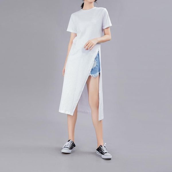 women's blouses & shirts tunic casual short sleeve blouse vonda 2021 female irregular hem long plus size tee s-5xl, White
women's blouses & shirts tunic casual short sleeve blouse vonda 2021 female irregular hem long plus size tee s-5xl, White