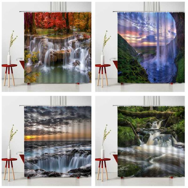 shower curtains landscape curtain mountain lake green plant waterfall forest polyester fabric household products bathtub decoration
shower curtains landscape curtain mountain lake green plant waterfall forest polyester fabric household products bathtub decoration