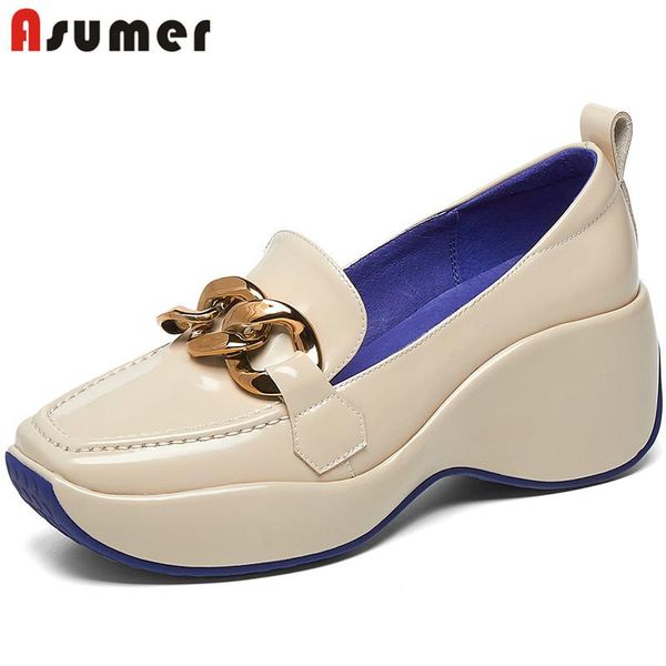 dress shoes asumer 2021 single women pumps genuine leather chain fashion casual spring summer wedges woman, Black
dress shoes asumer 2021 single women pumps genuine leather chain fashion casual spring summer wedges woman, Black