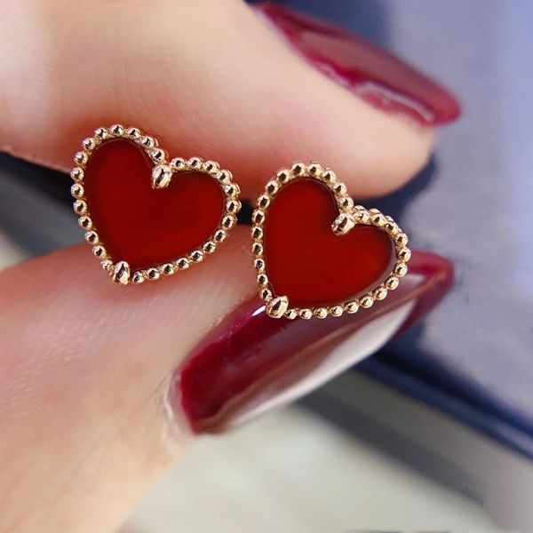 studs earrings fanjia red heart 925 sterling silver plated 18k gold love peach small female, Golden;silver
studs earrings fanjia red heart 925 sterling silver plated 18k gold love peach small female, Golden;silver