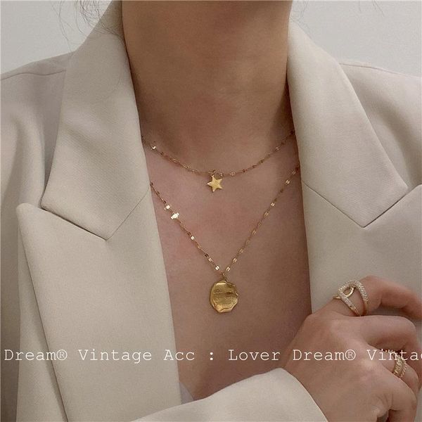 chains fashion retro titanium steel necklace ins letter metal feminine commuter trend, Silver
chains fashion retro titanium steel necklace ins letter metal feminine commuter trend, Silver