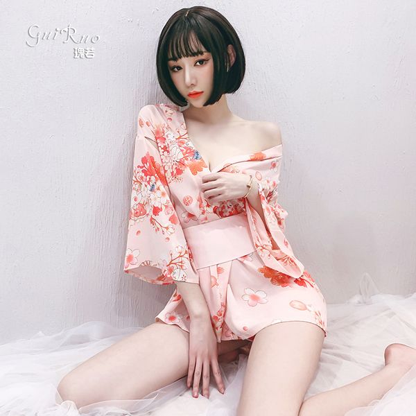 japanese printed kimono new suit seductive cardigan chiffon nightdress 631, White;black
japanese printed kimono new suit seductive cardigan chiffon nightdress 631, White;black
