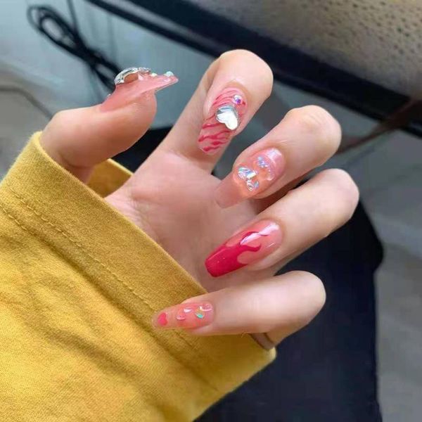 nail gel 24pcs red falme wear long paragraph fashion manicure patch false nails save time wearable, Red;pink
nail gel 24pcs red falme wear long paragraph fashion manicure patch false nails save time wearable, Red;pink