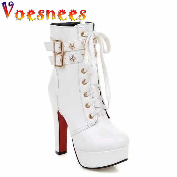 voesnees square heel boots women shoes autumn winter platform round toe side zipper martin boots belt buckle middle tube 210514, Black
voesnees square heel boots women shoes autumn winter platform round toe side zipper martin boots belt buckle middle tube 210514, Black