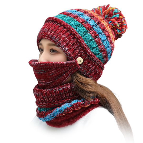 3 in 1 casual thick face cover knitted outdoor sports warm skiing elastic beanie with pompom women winter hat soft circle scarf, Blue;gray
3 in 1 casual thick face cover knitted outdoor sports warm skiing elastic beanie with pompom women winter hat soft circle scarf, Blue;gray